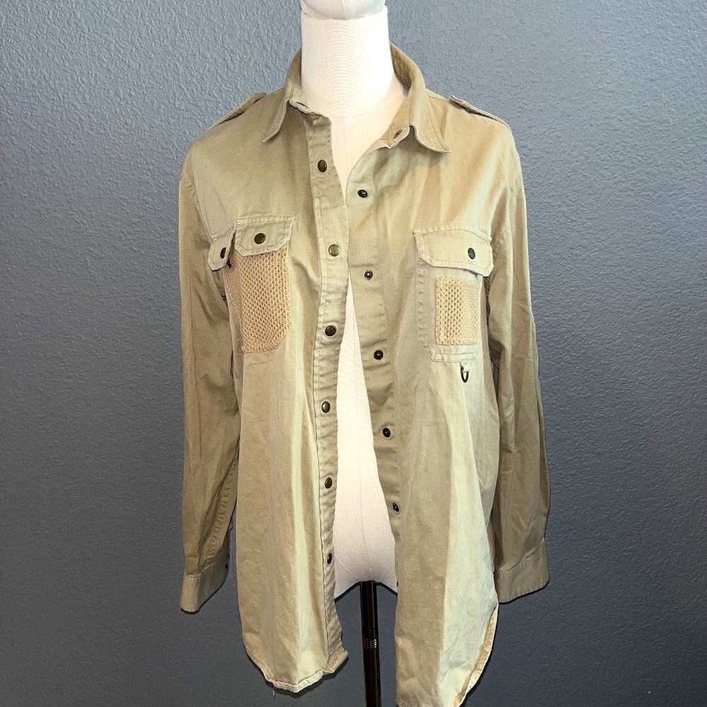 LAUREN BY RALPH LAUREN SAFARI OUTFITTERS Gorpcore Field Shirt Shacket EUC - L